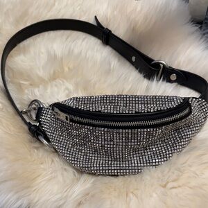 Alexander Wang rhinestone shiny mini fanny pack belt bag